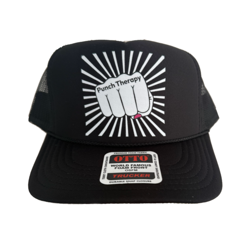 Punch therapy trucker hat black