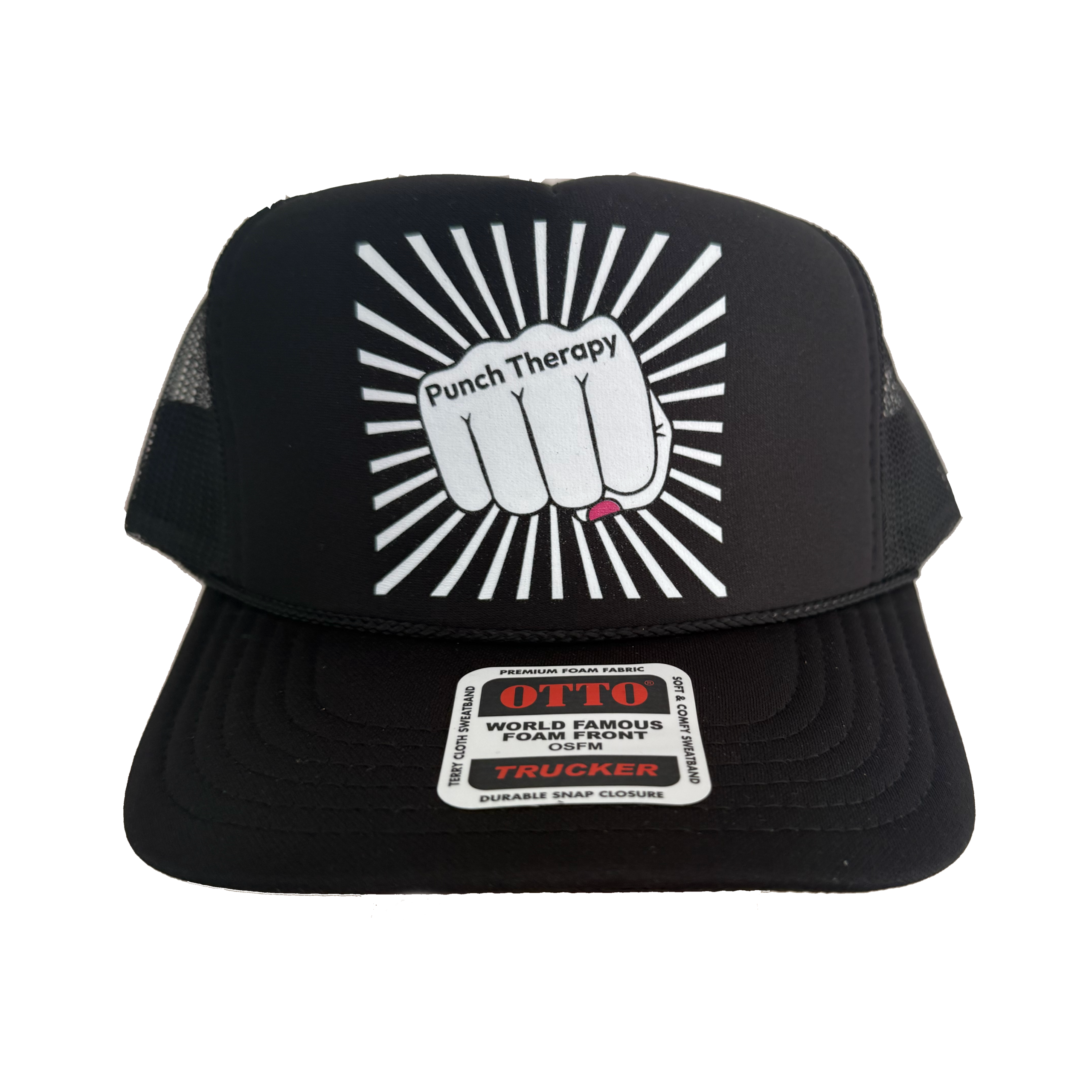 Punch therapy trucker hat black
